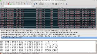 Demonstration of detecting unauthorized traffic with wireshark