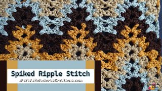 V Stitch Ripple Crochet Stitch - Right Handed Crochet Tutorial