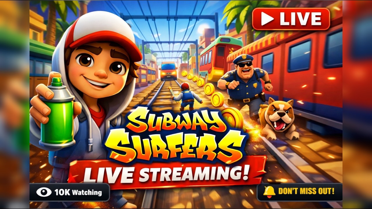 subway surfers live #shortsfeed #viral #gaming #subwaysurfers #viralshortlive #trending