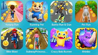 Kooply Run, Running Pet, Battle Run & Gun, Pet Run, Bike Blast, SubwayPrincess, Crazy Bob Runner, Rh