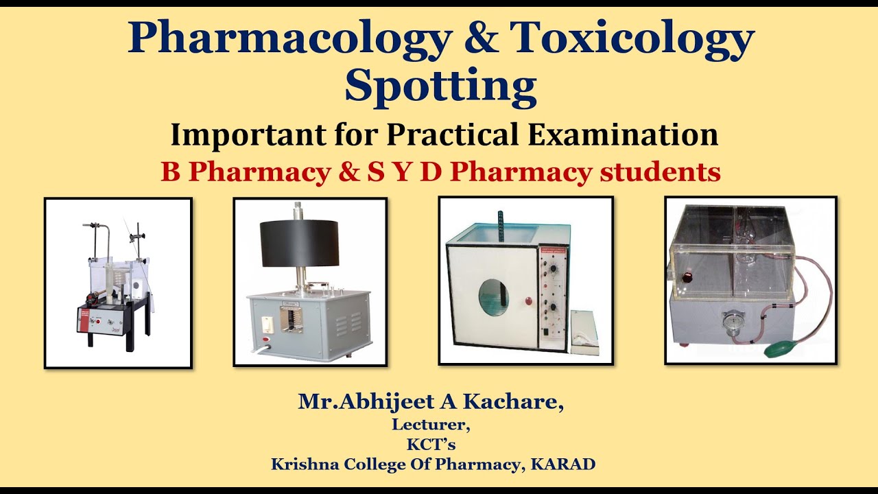 Spotting Pharmacology & Toxicology pharmacy students MSBTE exam IMP