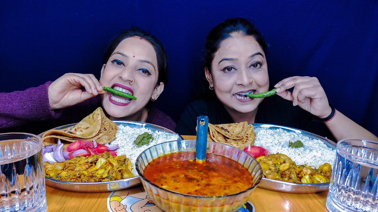 ASMR || Garma Garam Kathal Masala, Rice & Paratha Mukbang 🤤 | Chatori Jodi