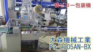 売却済】PA1784-HOY(s)__大森機械工業 横ピロー包装機 Pa-2005AN-BX