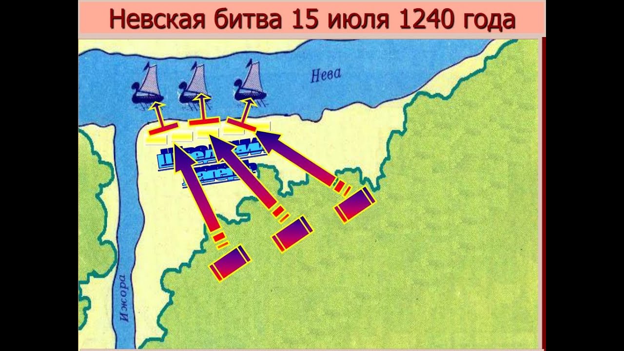 План невской битвы. 15 Июля 1240 года Невская битва.