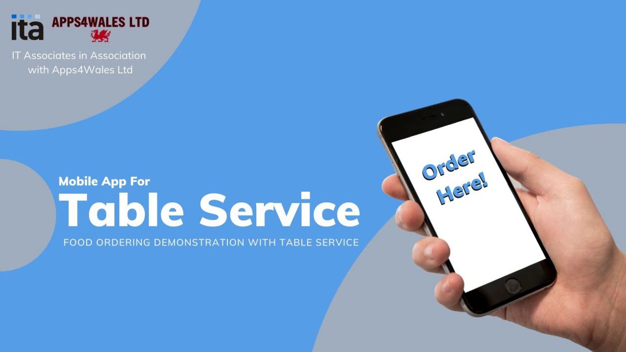 Mobile App Demonstration for Table Service Ordering for a Pub or Restaurant
