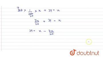 If 35% of a number added\nto 39 is the number itself, the number is\n (a) 60(b) 65\n (c) 75 (d) ...