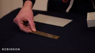 Robinson Brass Template Bookmark Alphabet
