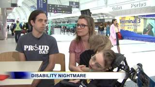 Video: Family stranded at aiport after airline refuses disabled son's chair