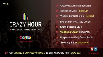Crazy Hour - Event Management HTML Template | Themeforest Website Templates and Themes