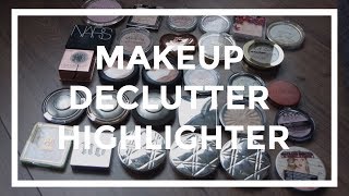MAKEUP DECLUTTER 2019 | Highlighter