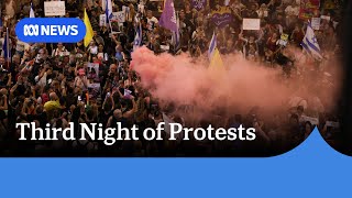Mass protests continue across Israel for third straight night | ABC News