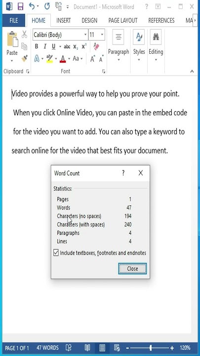 Shortcut key to Count Words, Characters, Paragraphs, Lines, Pages In MS ...