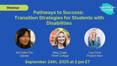 Pathways to Success  Transition Strategies for Students with Disabilities
