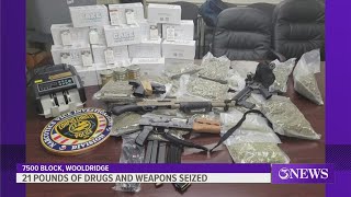 21 pounds of drugs, weapons seized