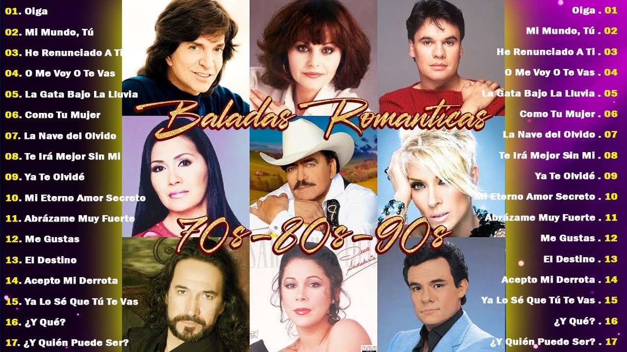 ANA GABRIEL, MARCO ANTONIO SOLIS, JOSE JOSE, ROCIO DURCAL, JUAN GABRIEL, YURI, ISABEL PANTOJA Y MAS