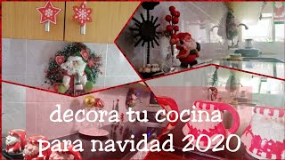 Decoración de mí cocina en navidad 2020.como decorar tu cocina fácil elegante en navidad