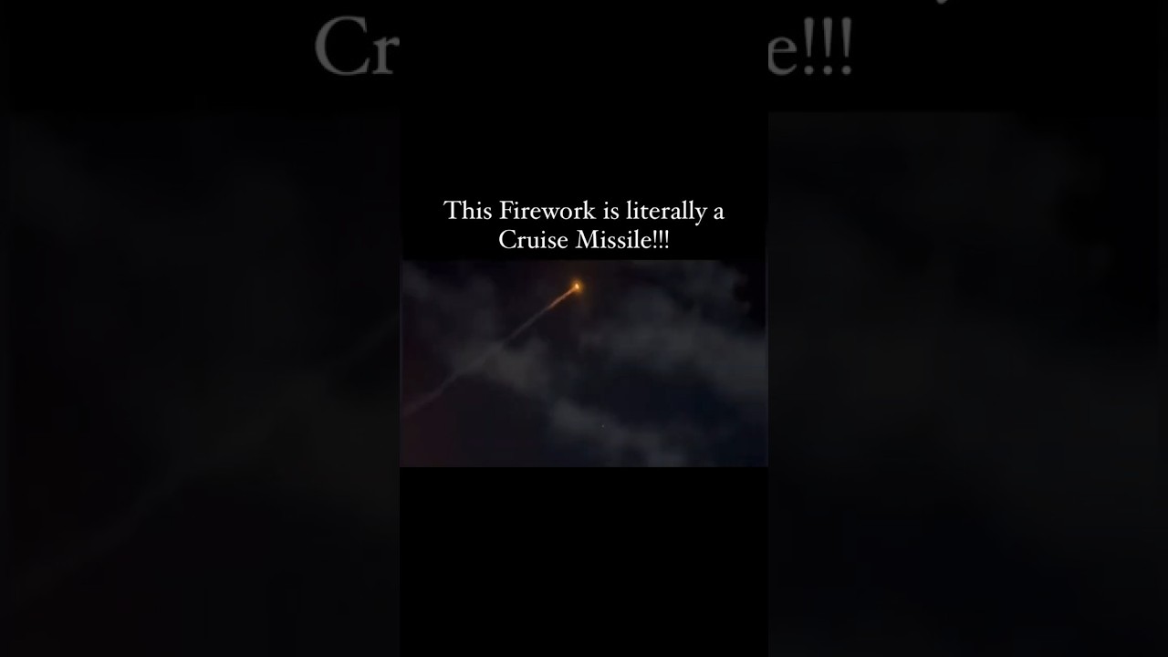 this firework is literally a cruise missile !!!😂