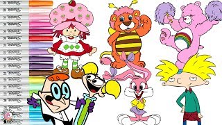 Retro Cartoon Coloring Book Compilation Tiny Toons The Wuzzles Care Bears Dexters Lab 80’s and 90’s