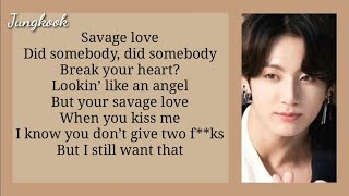 BTS (방탄 소년단) 'Savage love' (Laxed – siren beat) [BTS Remix] Lyric video