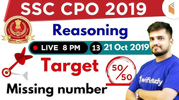 8:00 PM - SSC CPO 2019 (Tier-I) | Reasoning by Deepak Sir | Missing Number
