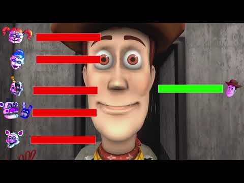 FNAF SFM TOY STORY 4 FORKY AND WOODY VS SISTER LOCATION ANIMATRONICS Toy Story 4 Animation  WITH HEA