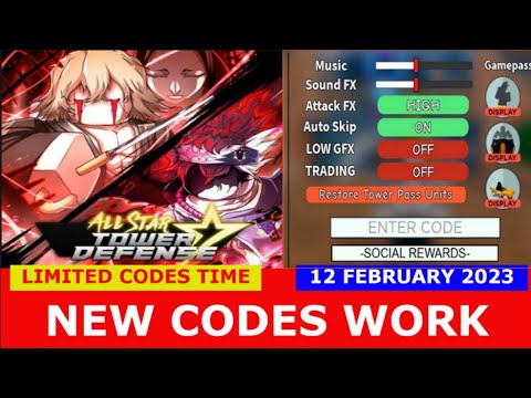 WINTER UPDATE* NEW CODES l ALL STAR TOWER DEFENSE! roblox - BiliBili