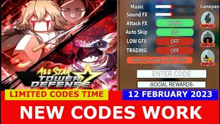 YMIR] ALL STAR TOWER DEFENSE CODE *UPDATE* NEW WORKING CODE ALL STAR TOWER  DEFENSE