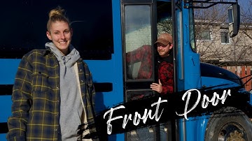 Front Door Modification | Skoolie Conversion Ep. 16 | Adam and Steph