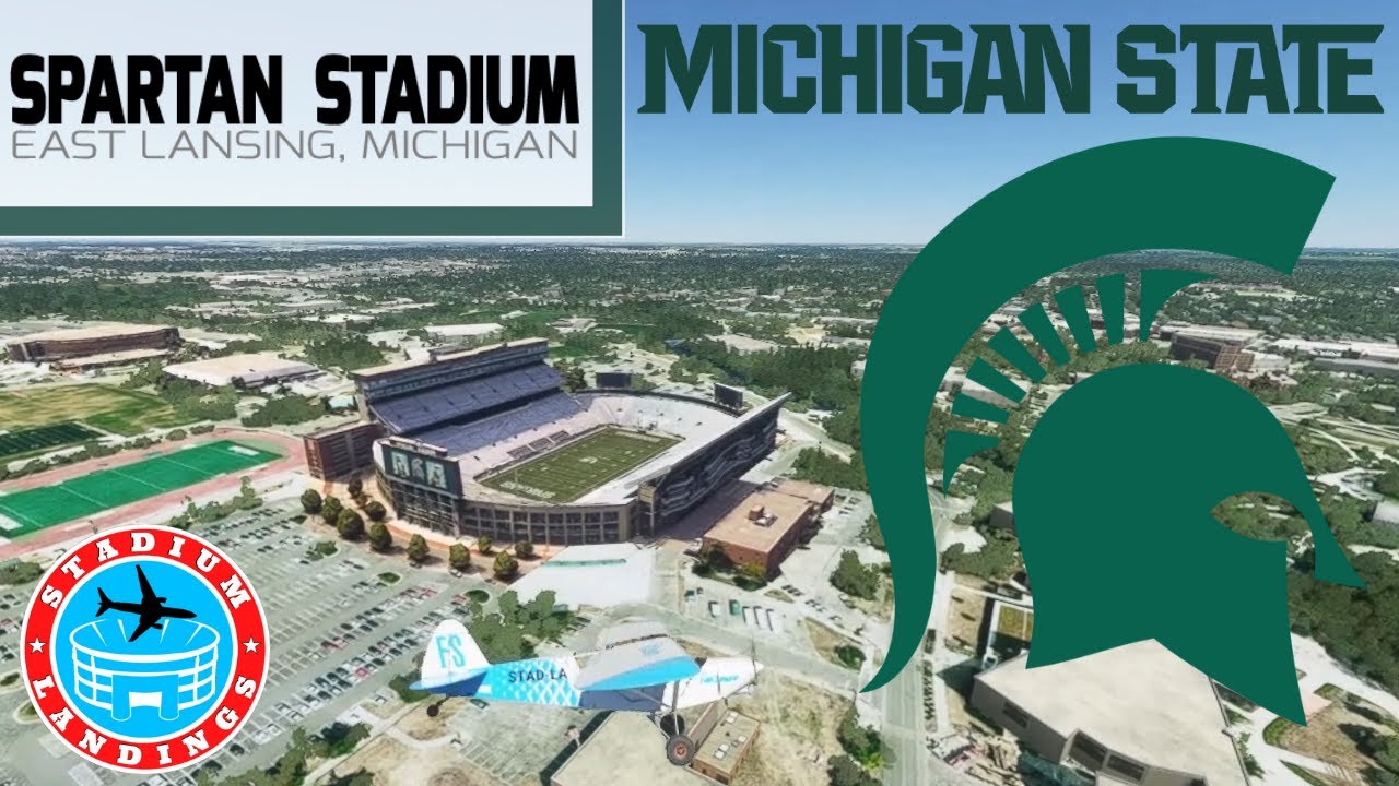 Spartan Stadium (East Lansing, Michigan) – Microsoft Flight Simulator STADIUM LANDING!