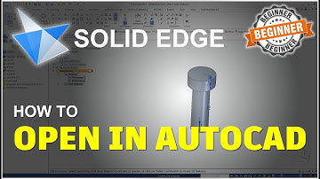 Solid Edge How To AutoCAD Tutorial