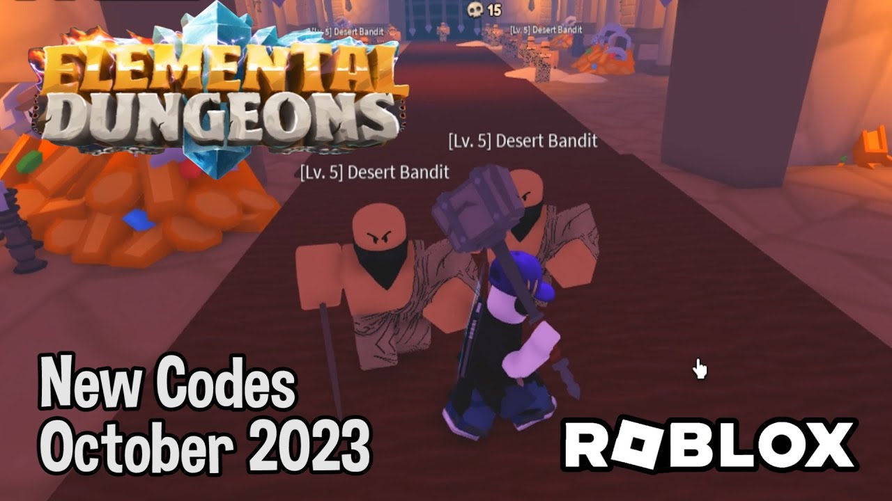 Roblox Elemental Dungeons New Codes October 2023