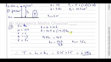 6677/01, Edexcel, M1, (GCE), June 2019, Q3, Kinematics, suvat, Velocity Time Graph