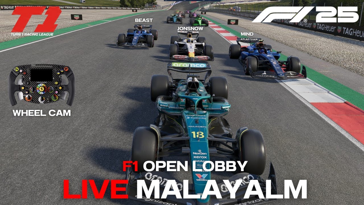 F1 25 : INTENSE Custom Lobby Fights You Have Never Seen | F1 Wheel Gameplay (MALAYALAM)