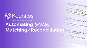 Automating Finance and Accounting with Kognitos: 3 Way Match/Reconciliation