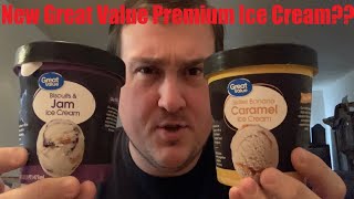 Review: New Great Value Ice Creams - Skillet Banana Caramel and Biscuits & Jam