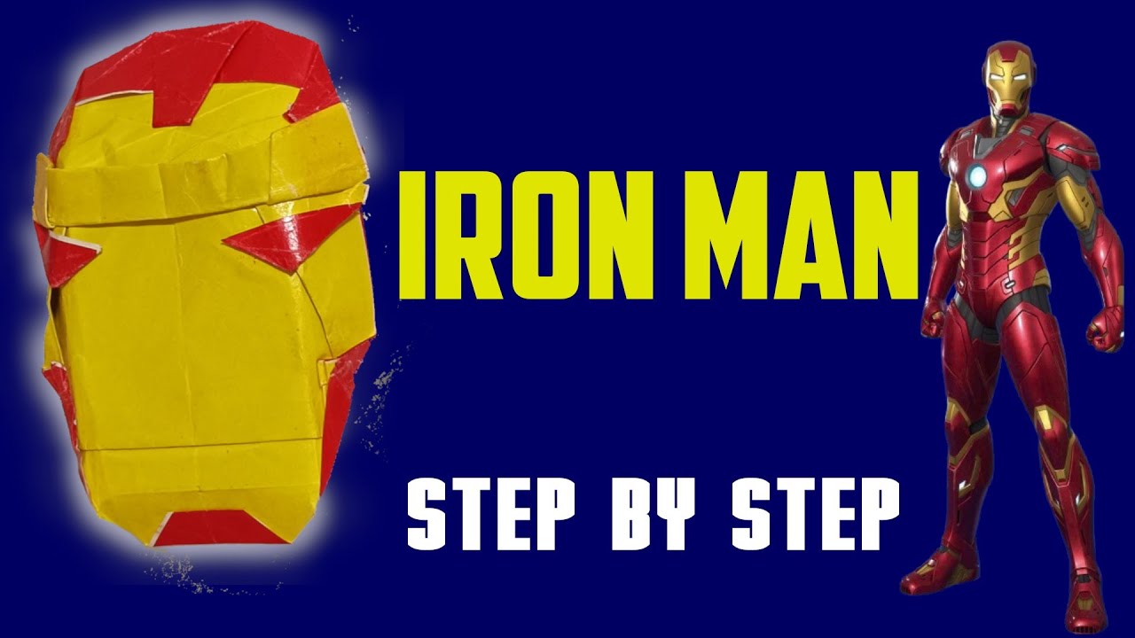 How to Make an Origami Iron Man Mask | Easy Paper Iron Man Mask Tutorial for Kids & Fans