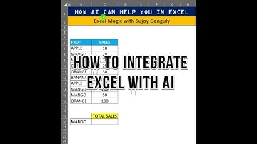 HOW TO INTEGRATE AI IN EXCEL!! EXCEL MAGIC!!