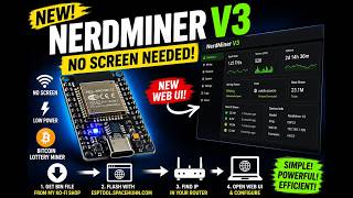 How to Install NerdMiner V3 on ESP32 (No Screen) | Full Web UI Setup Guide.