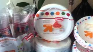 2/28 Target Haul Cheap Paper Plates, Bowls, Plastic Utensil