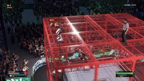 Hilarious WWE2K25 hell in a cell Glitch