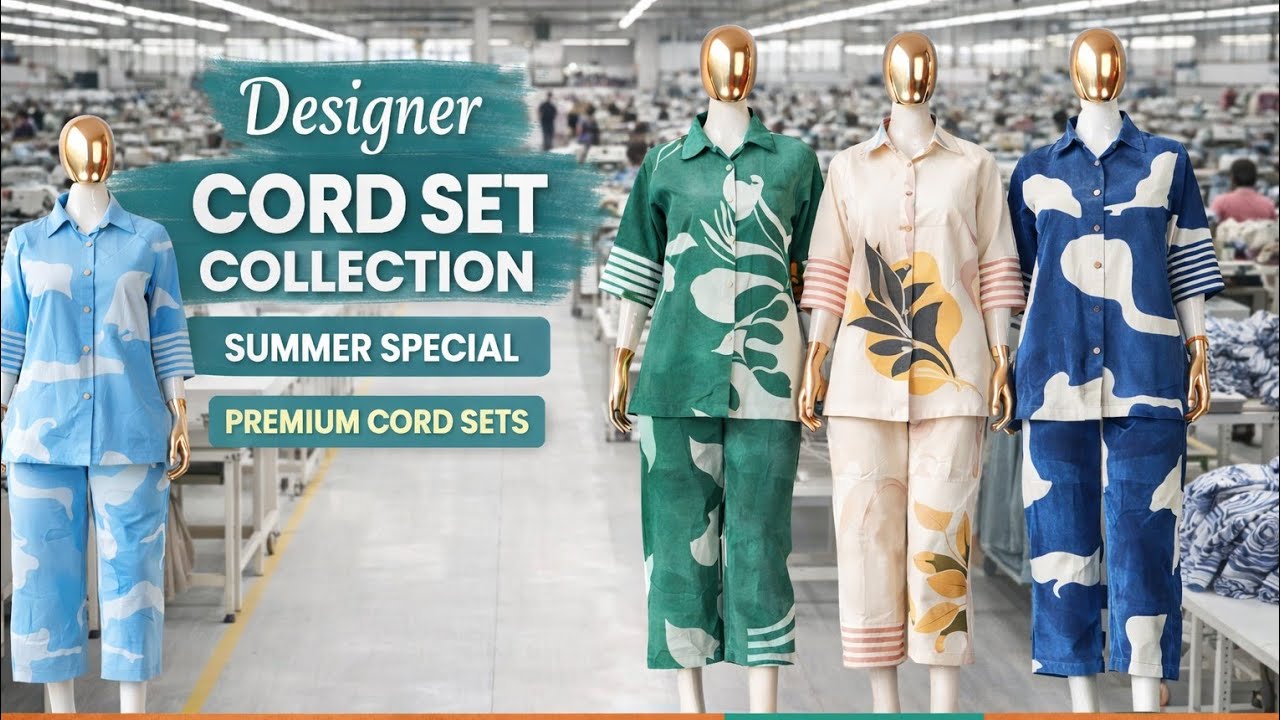 Trending Cord Set Collection / Wholesale Cord Set Market / Surat Cord Set Wholesale Market /shiven