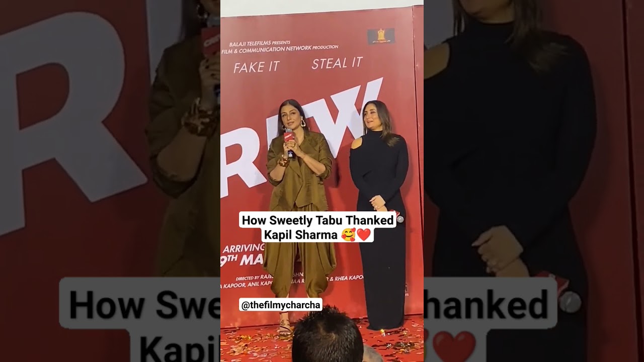 Tabu Thanked Kapil Sharma For The Part Of The Film 🥰❤️ 