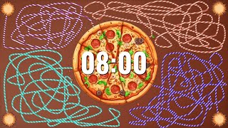 Timer For 8 Minutes - Bomb Timer (Pizza Countdown Explosion)