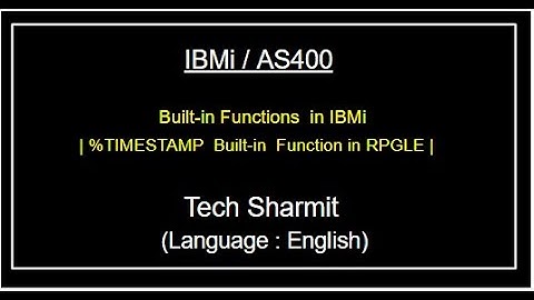 IBMi (AS400) %Timestamp builtin function | built in functions in rpgle | as400 tutorial for beginner