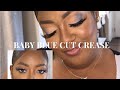 Baby Blue Nude Cut Crease Tutorial | Soft Glam Eyeshadow Using Drugstore Palette