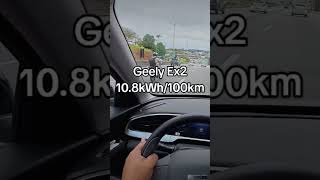 Consumo real do Geely Ex2 Pro #geely #carroelétrico #viral