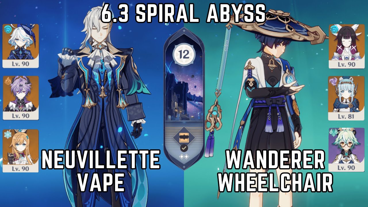 6.3 Spiral Abyss Neuvillette & Wanderer Genshin Impact
