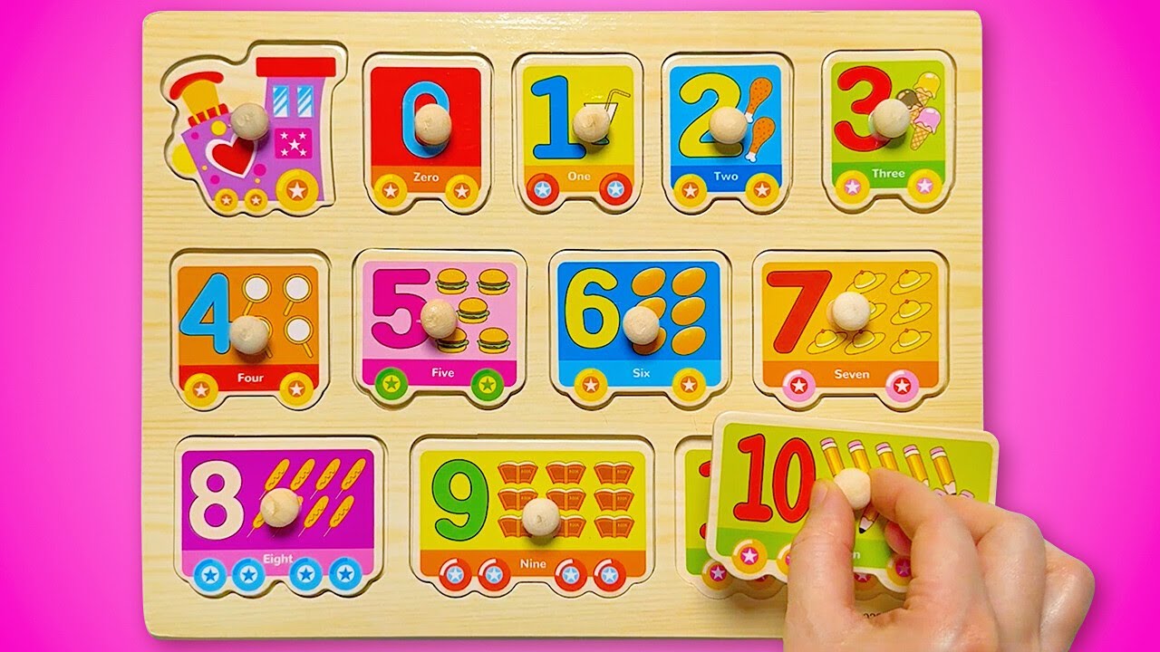 Learn Counting 0–10 | Train Puzzle, Shapes & Colors for Toddlers 🚂🧩