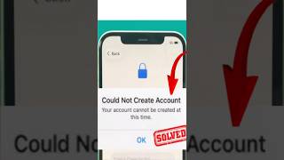 Your Apple ID account cannot be created at this time. Here's a solution. #iphonetips #iphonetricks