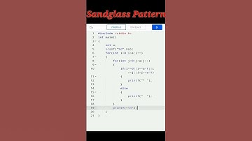 Sandglasses Pattern || COLLEGE CODING #coding #programming #sandglasses #pattern #patternprinting